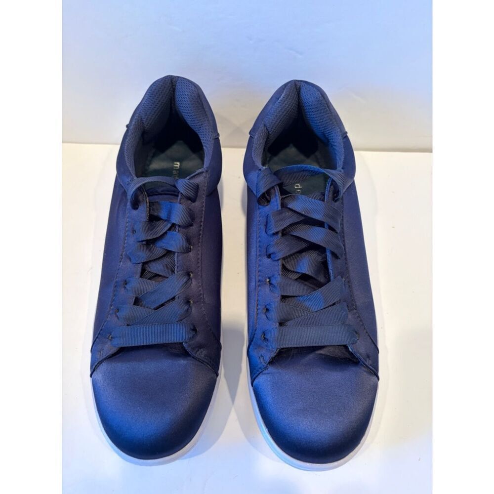 Madden Girl Navy Satin Low-Top Sneakers